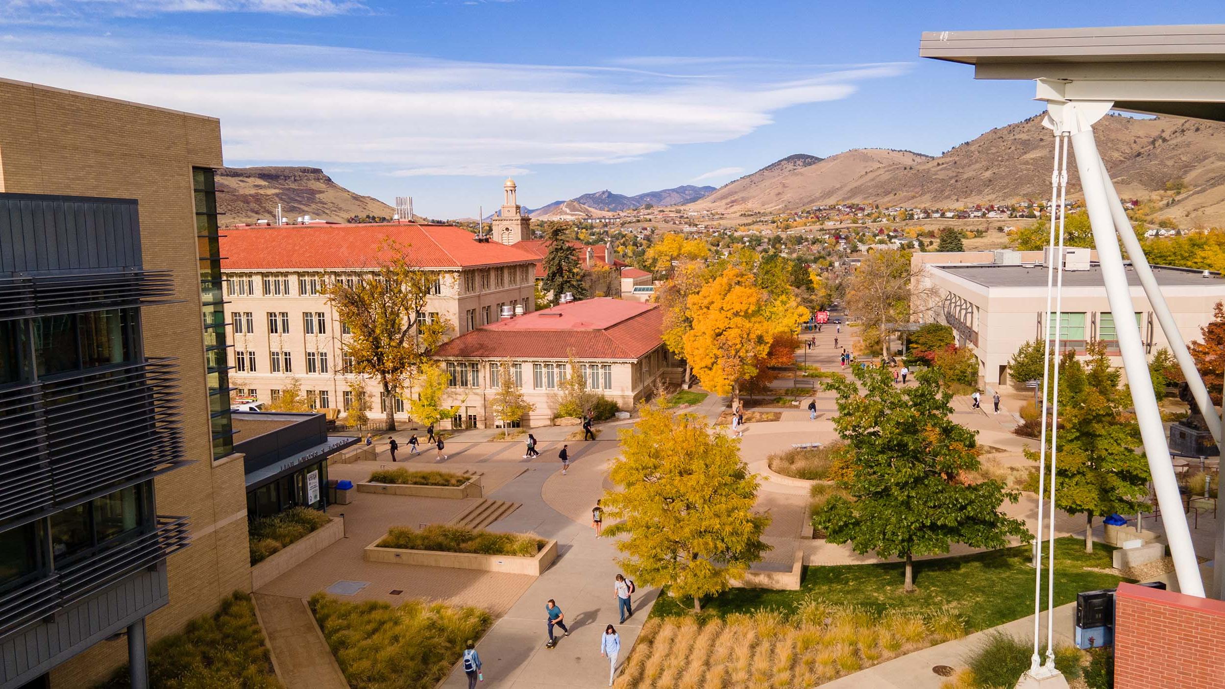 Aerial view of Colorado School Mines Campus